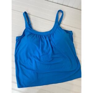 COCO REEF Underwire Bra Swim Tankini Top Blue Padded Beach Plus Size 20W